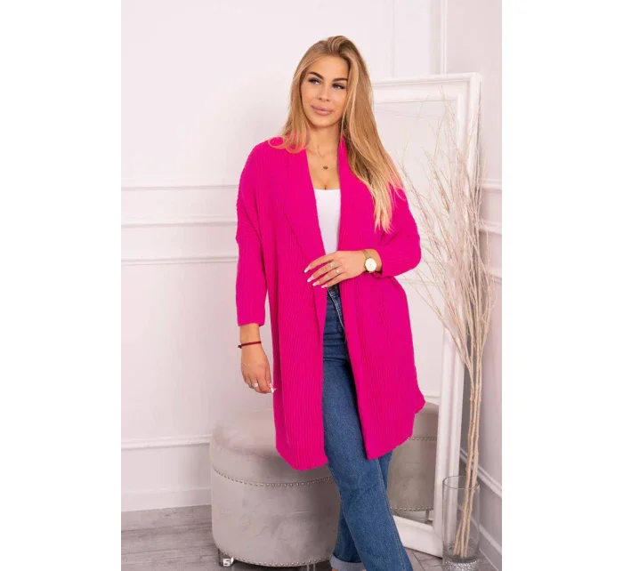 Svetr s netopýřími rukávy růžový model 18978875 - K-Fashion