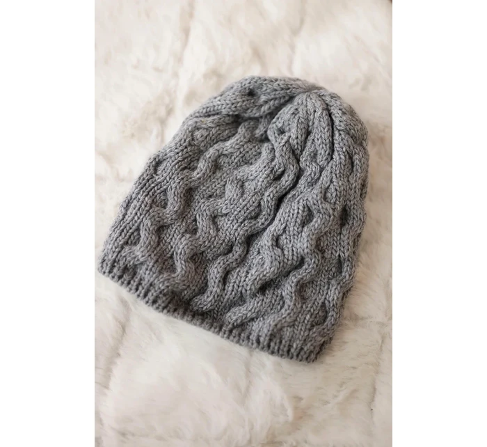 Fleecová čepice  tmavě šedá model 18751391 - K-Fashion