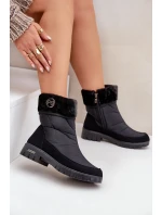 Damskie Modne Ocieplane Śniegowce Progress PROGJ-21-13 Czarne Damskie Modne Ocieplane Śniegowce Progress PROGJ-21-13 Czarne