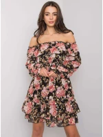 Šaty DHJ SK  černá a růžová model 16300525 - FPrice