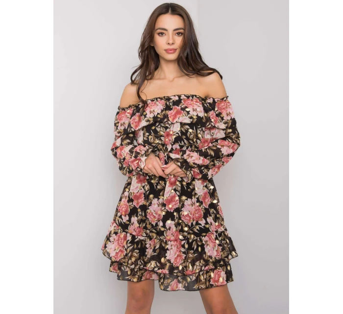 Šaty DHJ SK  černá a růžová model 16300525 - FPrice