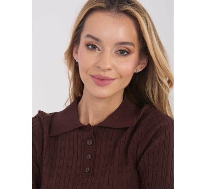 Jumper PM SW CV6679.32 tmavohnedý