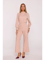 M879 Kombinéza so stojacím golierom - béžová