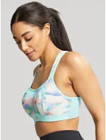 Športová podprsenka s potlačou 5021R tyrkysová - Panache