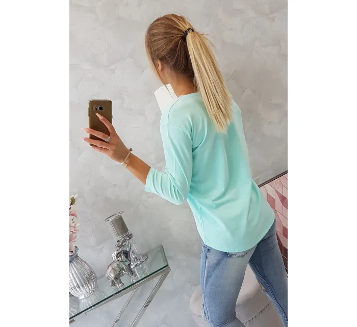 Halenka s grafikou 3D model 18744082 mint - K-Fashion