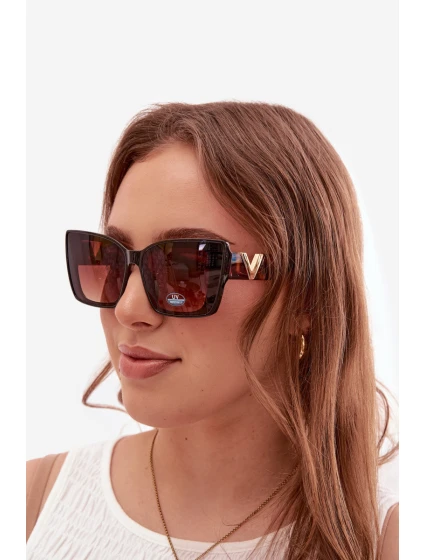 Dámské sluneční brýle kočičí oko hnědé