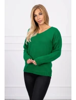 Svetr model 21764628 s výstřihem do V zelený - Kesi Svetr model 21764628 s výstřihem do V zelený - Kesi
