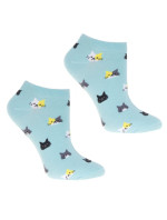 Členkové ponožky Cats svetlo modré