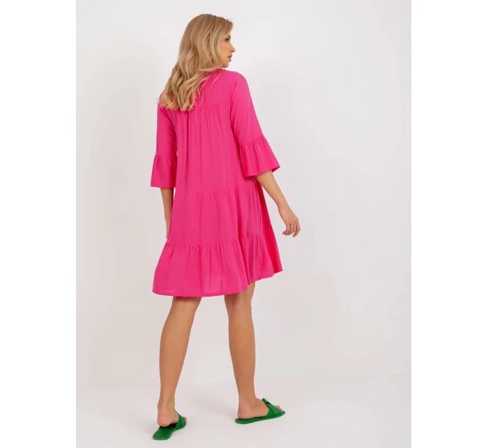 Šaty D73761M30214B fuchsiová