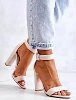 Semišové sandále s béžovou podrážkou Jacqueline - FPrice