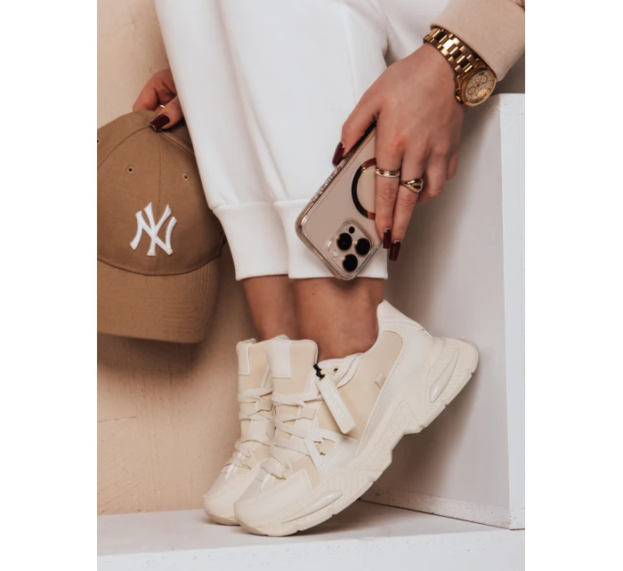 Dámské sportovní tenisky beige Dstreet model 21983951 - FashionStreet