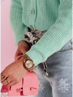 Dámský žebrovaný svetr oversize mint Dstreet model 21986101 - FashionStreet