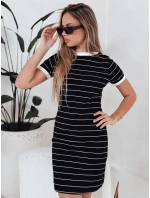 Dámské pruhované mini šaty černé Dstreet model 21986865 - FashionStreet Dámské pruhované mini šaty černé Dstreet model 21986865 - FashionStreet