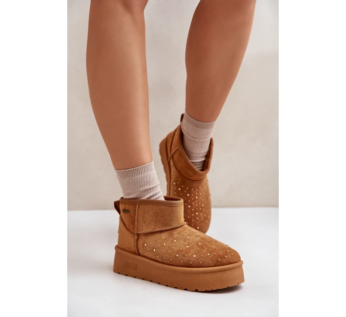 Śniegowce Ze Zdobieniem Na Platformie Big Star OO274A104 Camel Śniegowce Ze Zdobieniem Na Platformie Big Star OO274A104 Camel