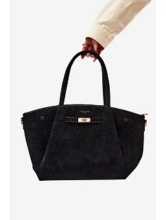 Shopper kabelka z imitace semiše Černá model 22111608 - Flora&Co