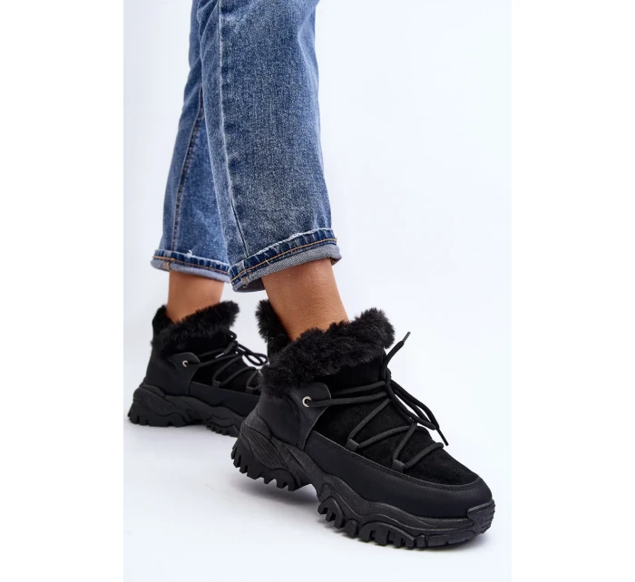 Dámské Trapper Boty S Kožešinou Černé model 20042290 - Kesi Dámské Trapper Boty S Kožešinou Černé model 20042290 - Kesi