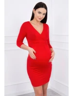 Tehotenské šaty 8317 červené - Kesi