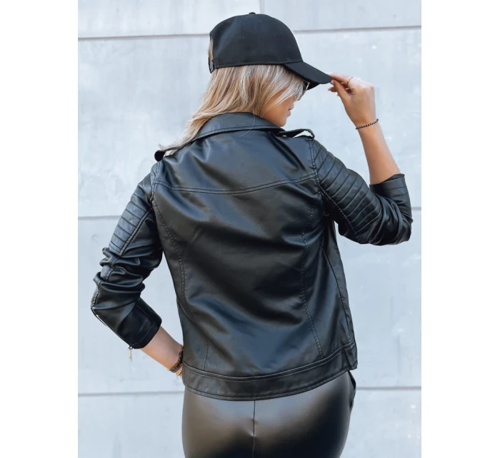 Dámská kožená bunda black Dstreet model 21971229 - FashionStreet Dámská kožená bunda black Dstreet model 21971229 - FashionStreet