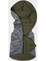 Obojstranná dámska vesta v khaki farbe (R8006)