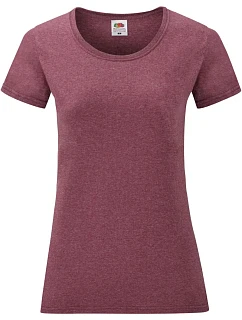 LadyFit Valueweight T Dámské tričko model 22443719 heather burgundy - Fruit of the Loom
