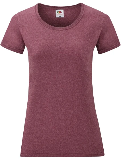 Fruit of the Loom Lady-Fit Valueweight T Dámske tričko 16.1372 melírovaná bordová Fruit of the Loom Lady-Fit Valueweight T Dámske tričko 16.1372 melírovaná bordová