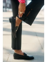 Kožené Polobotky Mokasiny Dámské model 21694755 Černé - Maciejka