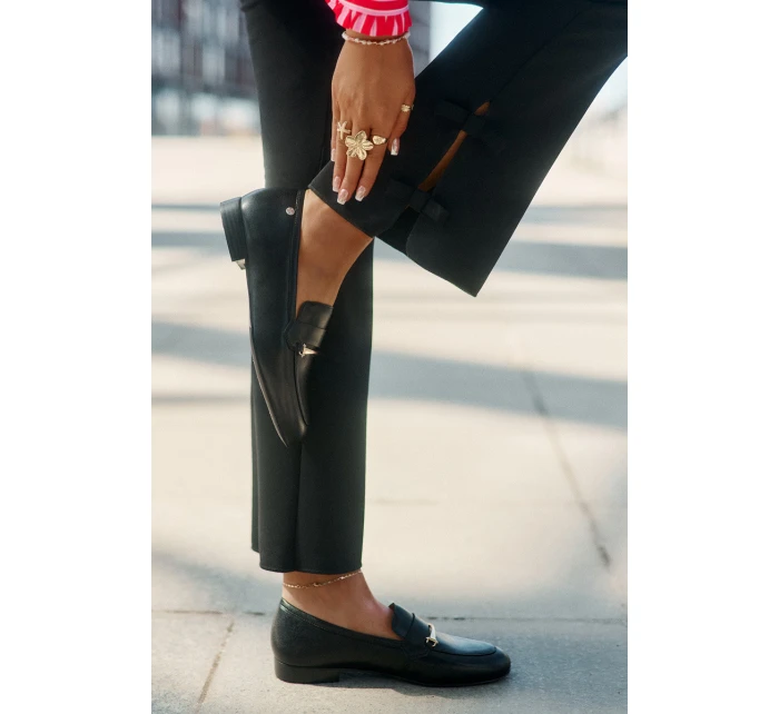 Kožené Polobotky Mokasiny Dámské model 21694755 Černé - Maciejka