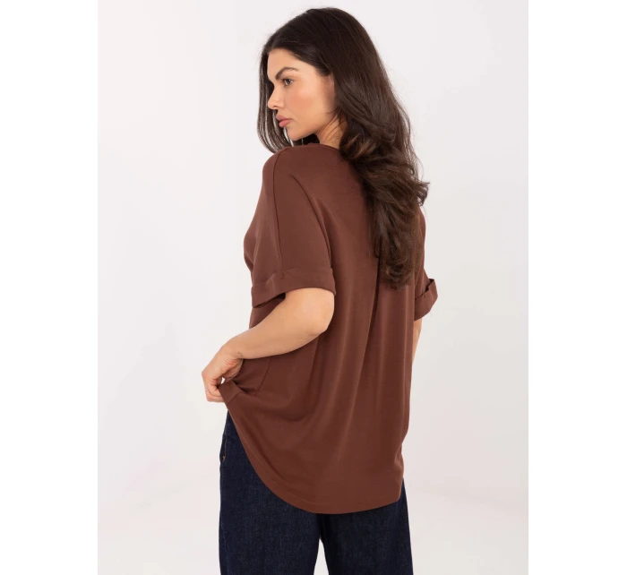 Bluzka MJ BZ model 21798169 brązowy - FPrice Bluzka MJ BZ model 21798169 brązowy - FPrice