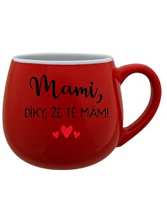 ŽE TĚ  červený keramický hrníček 300 ml model 22163590 - Giftela