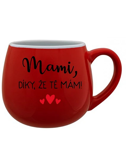 ŽE TĚ  červený keramický hrníček 300 ml model 22163590 - Giftela