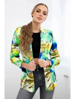 Bavlněné sako s potiskem zelené model 21241201 - Kesi
