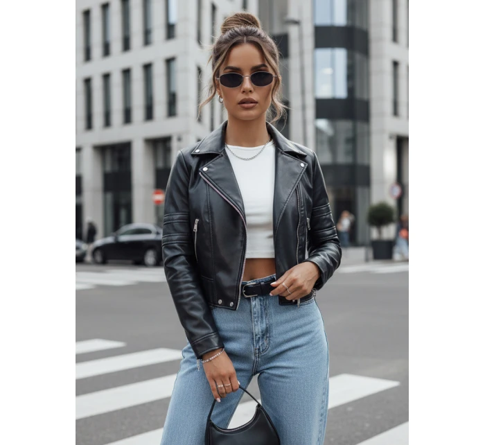 Dámská kožená bunda black Dstreet model 21979889 - FashionStreet