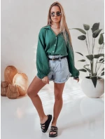 Dámská mušelínová košile oversize zelená Dstreet model 21989188 - FashionStreet