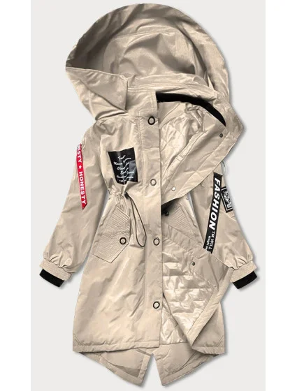 Lehká béžová dámská bunda parka model 20874864 - S'WEST