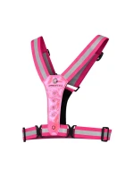 Rogelli LED reflexná vesta ružová