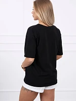 Kúzelná blúzka s potlačou čierna