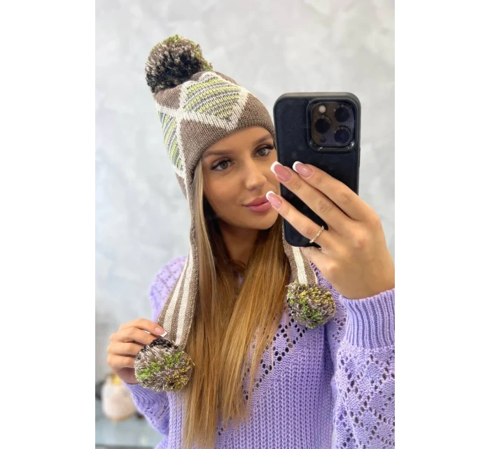 Dámská klapka na uši Eunika model 18751837 - K-Fashion Dámská klapka na uši Eunika model 18751837 - K-Fashion