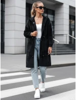 Dámský dlouhý kabát s kapucí černý Dstreet model 21980432 - FashionStreet Dámský dlouhý kabát s kapucí černý Dstreet model 21980432 - FashionStreet
