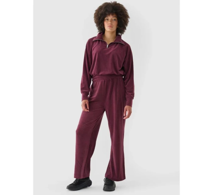 Dámská velurová mikina bez kapuce model 21432534 - 4F Dámská velurová mikina bez kapuce model 21432534 - 4F