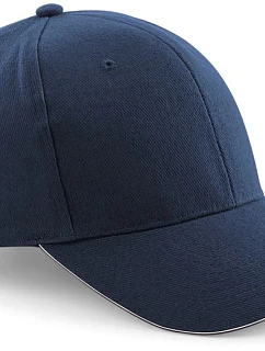 Beechfield B 65 6-panelová čiapka s kšiltom „Pro Style“ 53.0065 francúzska námornícka modrá/kameňová