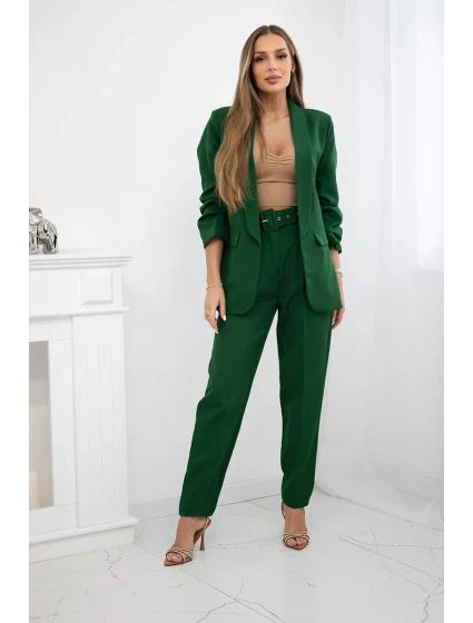 Elegantní sada saka a kalhot zelené barvy Elegantní sada saka a kalhot zelené barvy