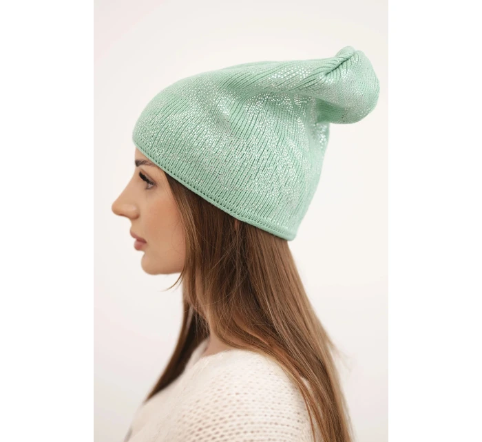 Dámská zimní čepice z vlny s dvojitým lemem oranžová model 21876043 - K-Fashion