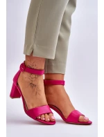 Dámské Sandály Na Podpatku Fuchsie model 21618211 - EVENTO