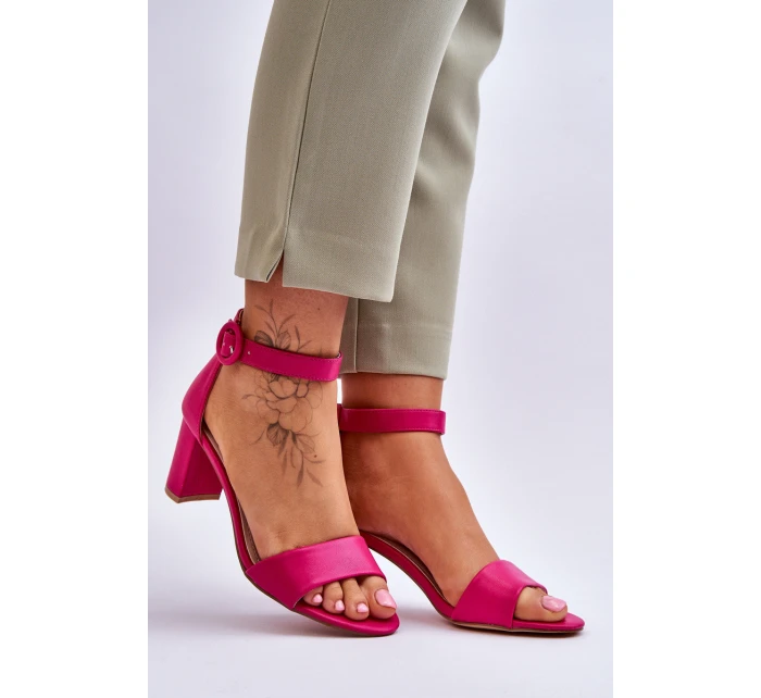 Dámské Sandály Na Podpatku Fuchsie model 21618211 - EVENTO