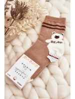 teplé ponožky s světle hnědé model 21643890 - Aura.via