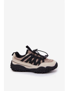Sneakersy Dziecięce Ze Ściągaczem Beżowe Nanelita