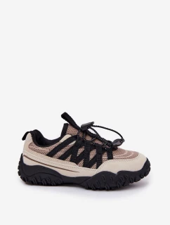 Sneakersy Dziecięce Ze Ściągaczem Beżowe Nanelita