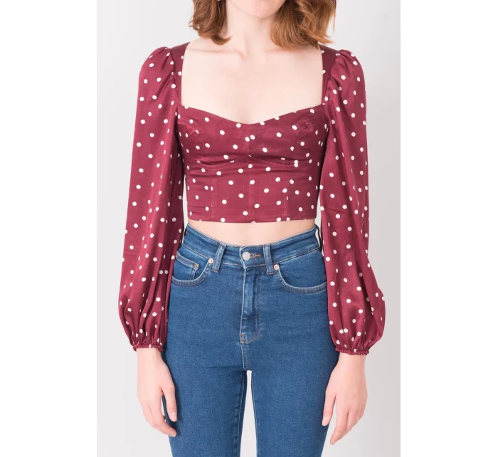 Bluzka model 18484164 bordowy - FPrice