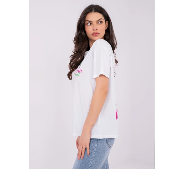 T shirt model 21821326 biały - FPrice T shirt model 21821326 biały - FPrice