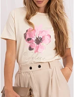 T shirt RV TS model 22296809 jasny beżowy - FPrice T shirt RV TS model 22296809 jasny beżowy - FPrice